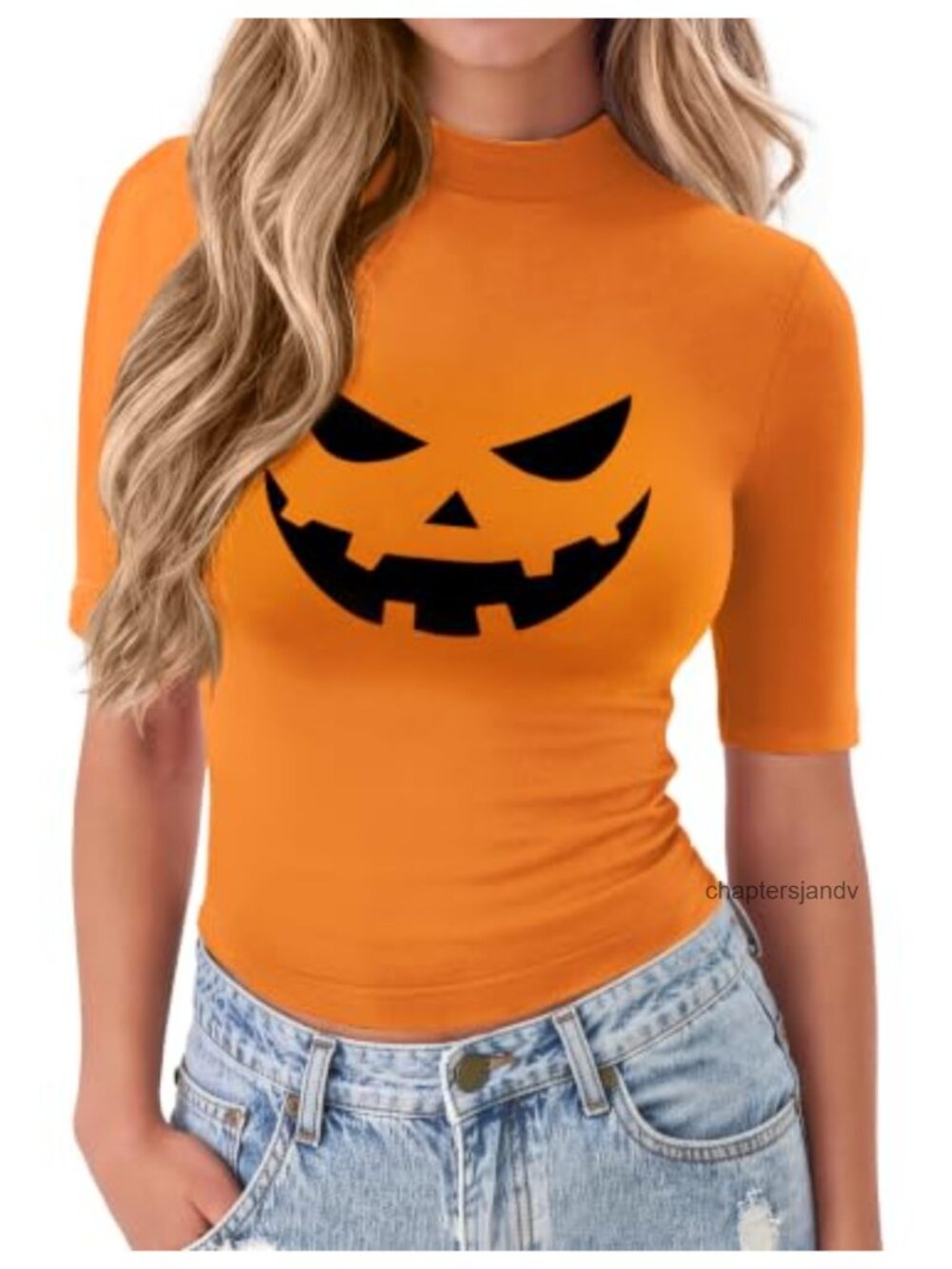 Womens Mock Neck Short Sleeve Slim Fit Basic Tee